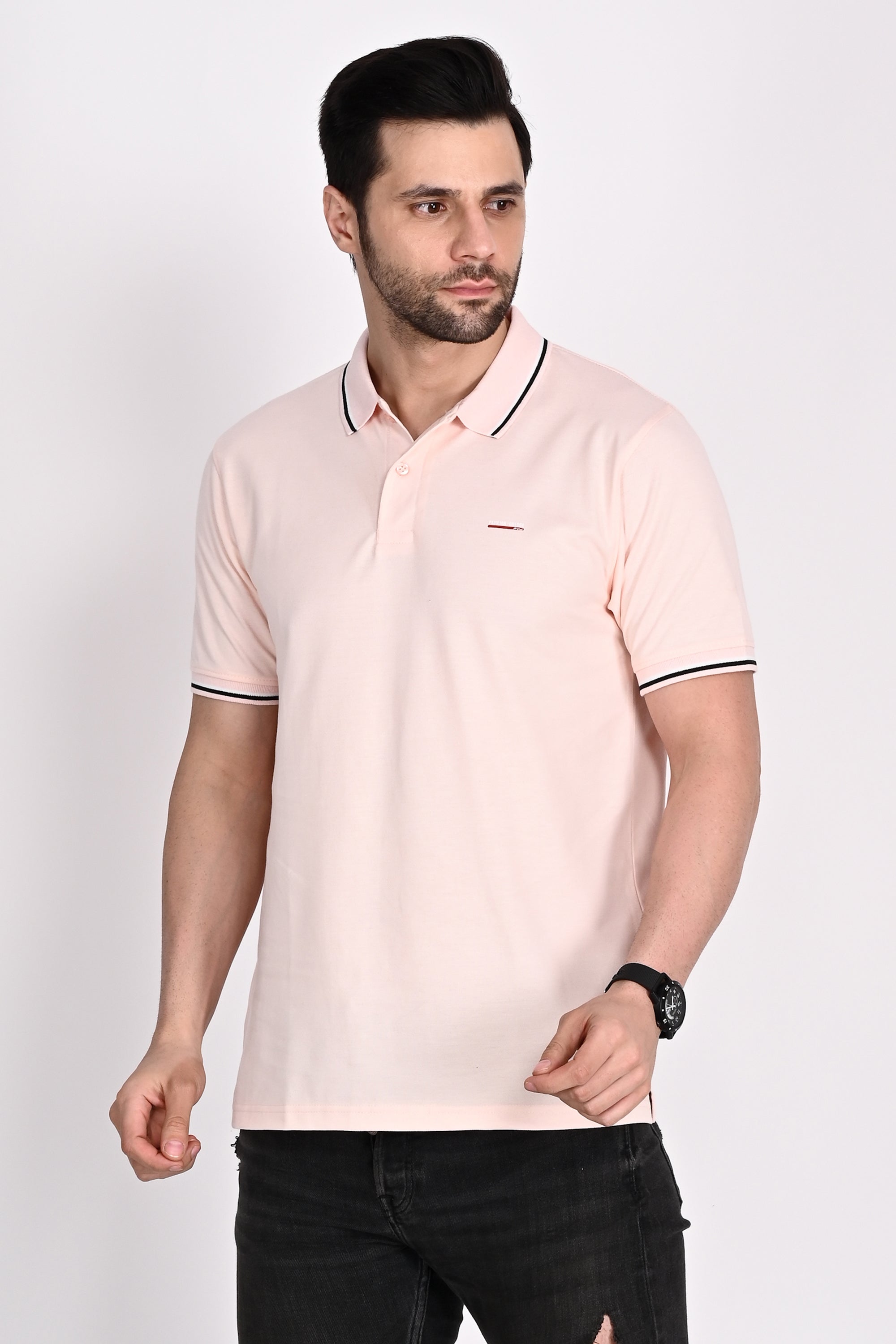 Mens Misky Pink Polo Tshirt