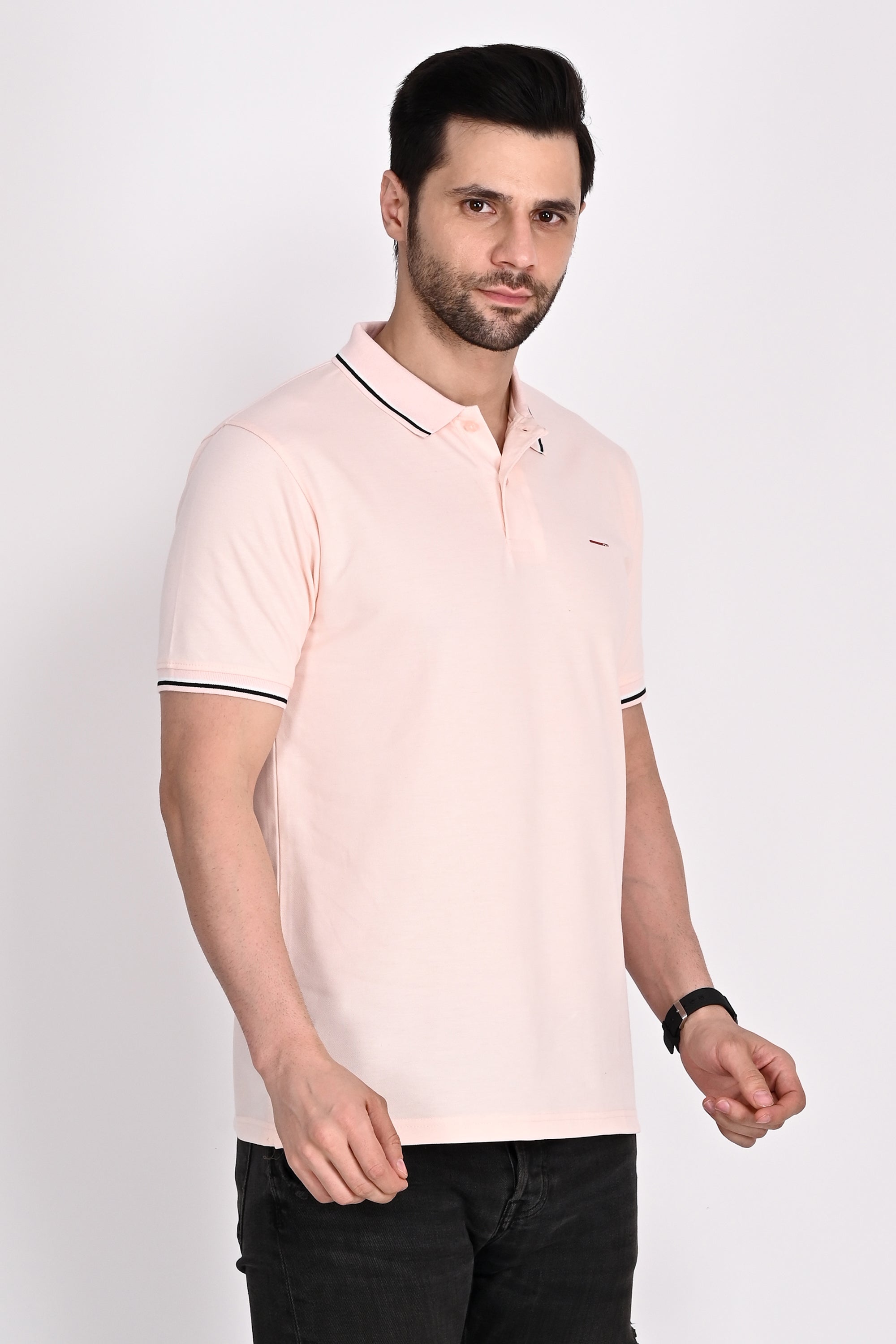 Mens Misky Pink Polo Tshirt
