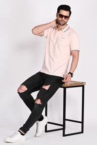 Men’s Misty Pink Polo T-Shirt