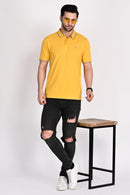 Mens Mustard Polo Tshirt