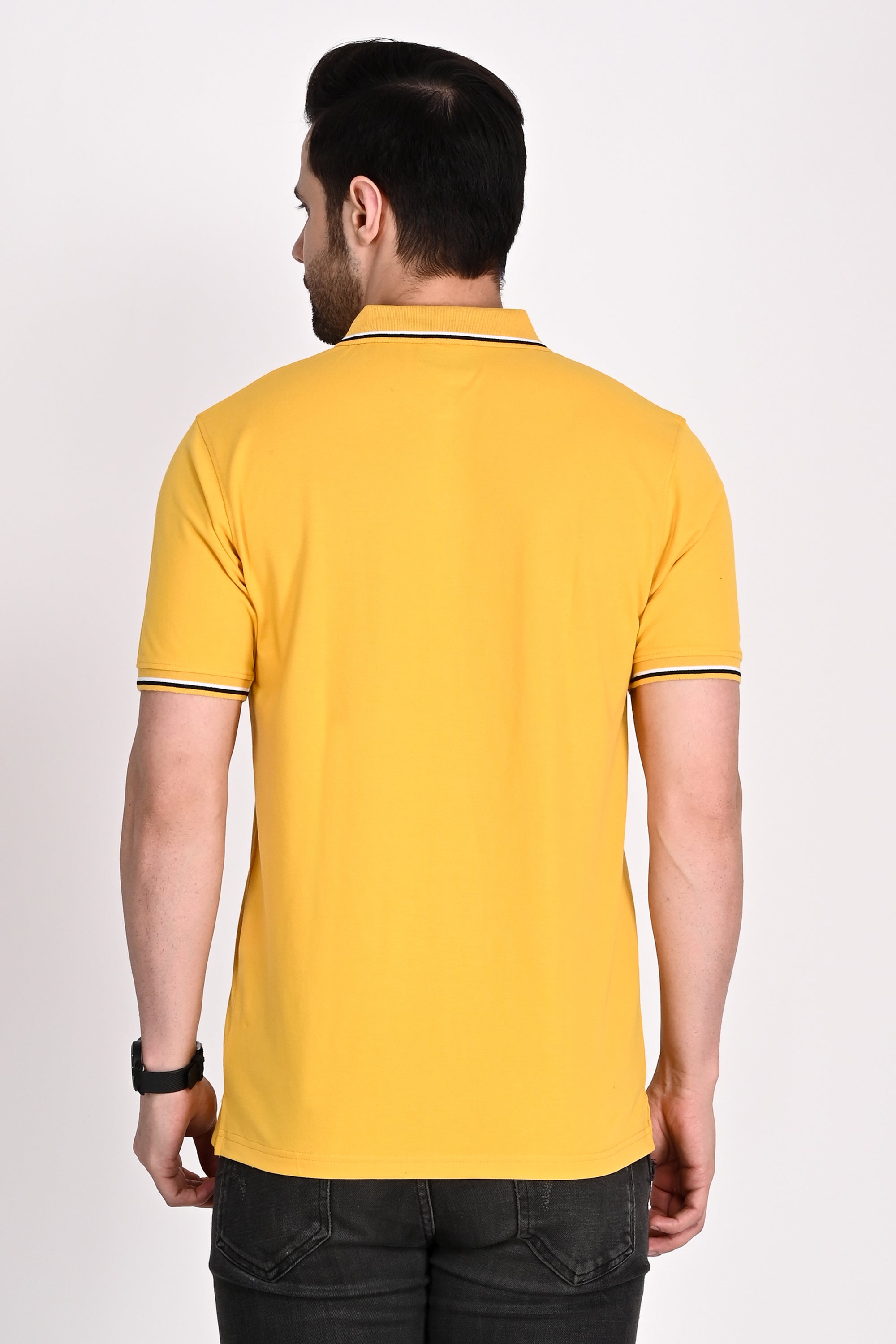 Mens Mustard Polo Tshirt