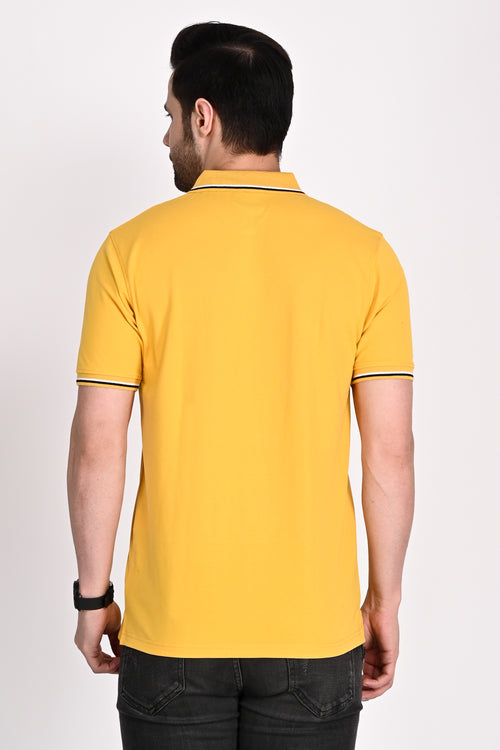 Mens Mustard Polo Tshirt