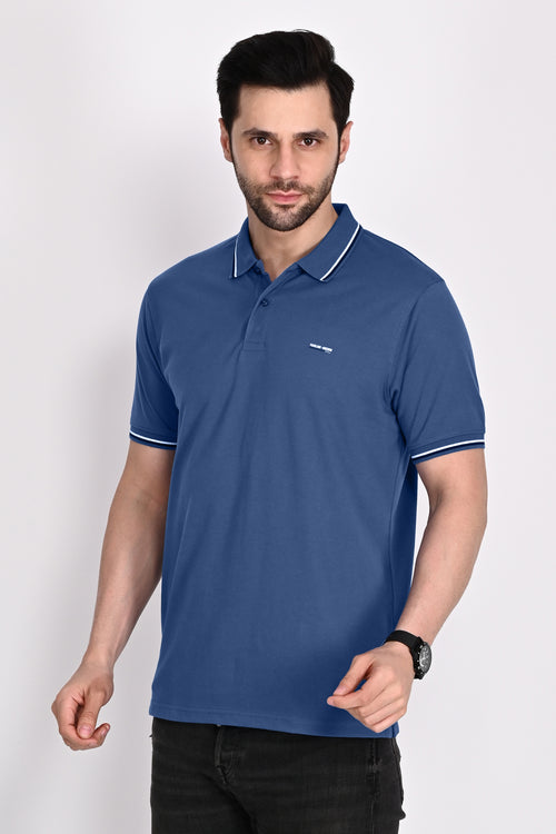Mens Naval Blue Polo Tshirt