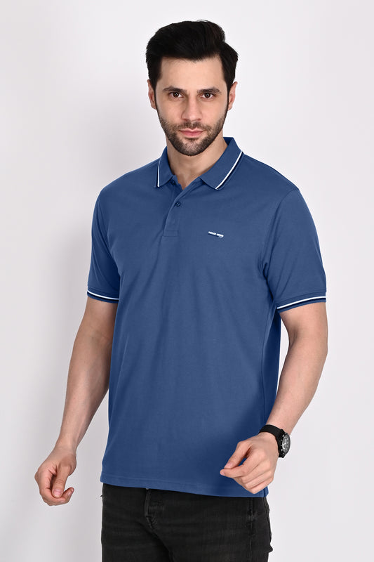 Mens Naval Blue Polo Tshirt