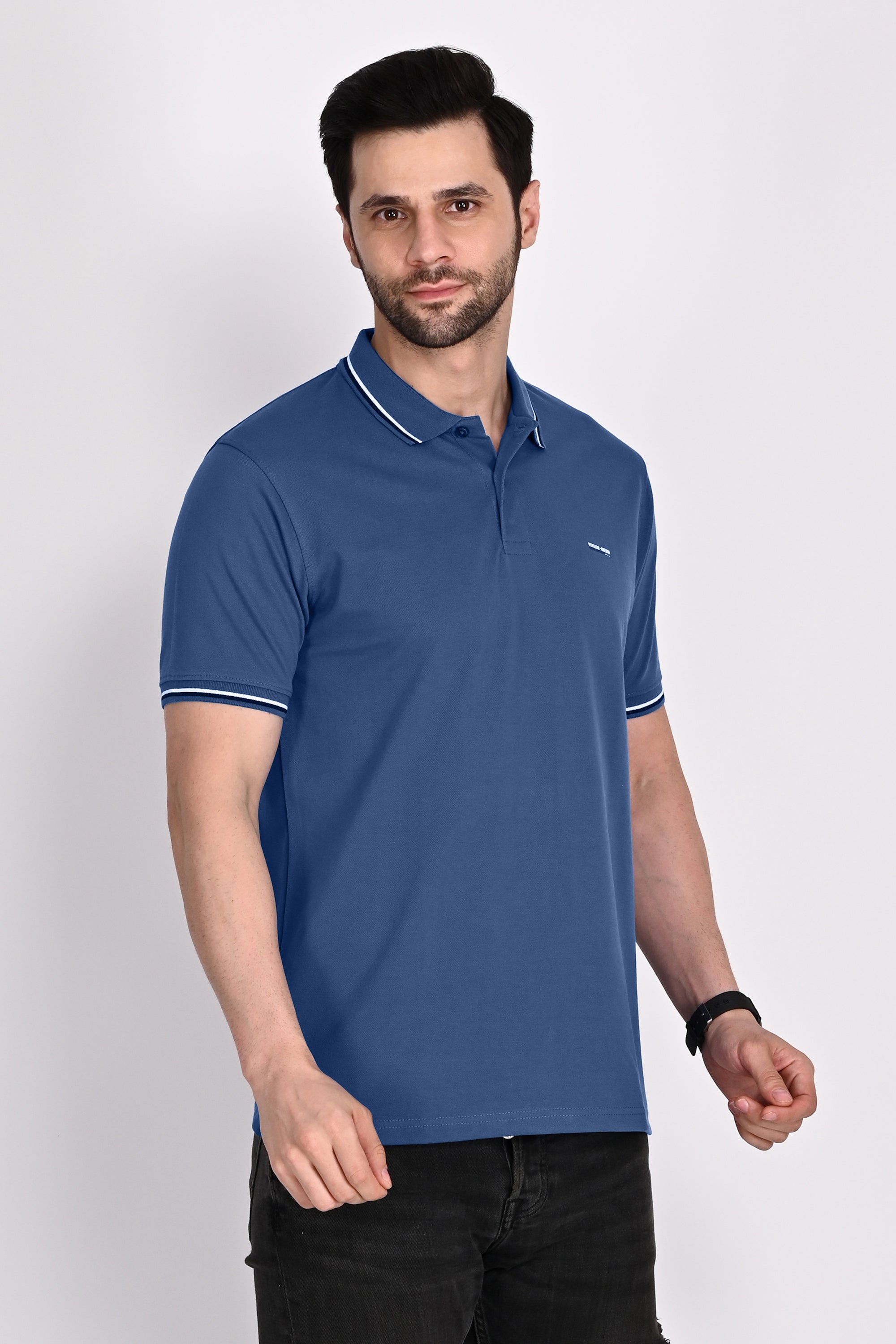 Mens Naval Blue Polo Tshirt