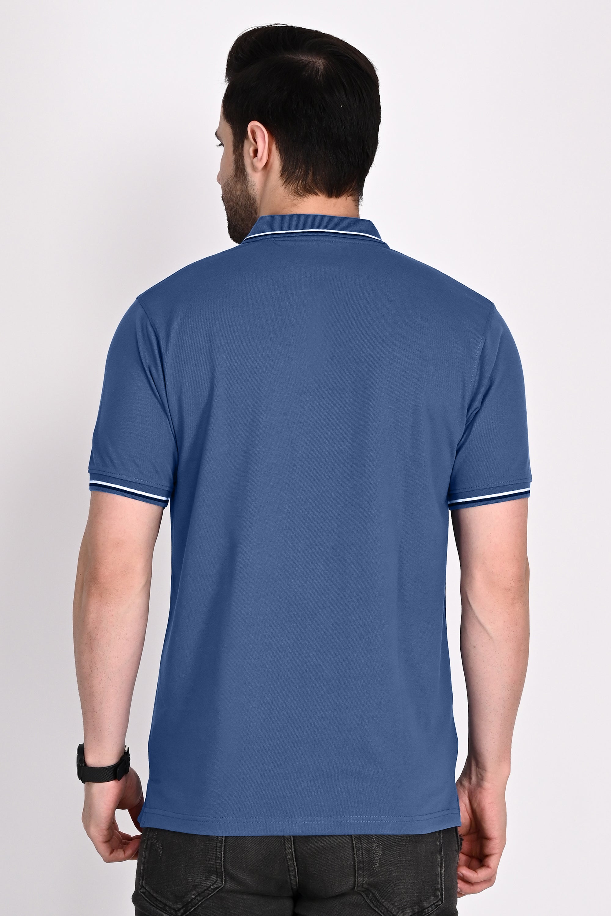 Mens Naval Blue Polo Tshirt