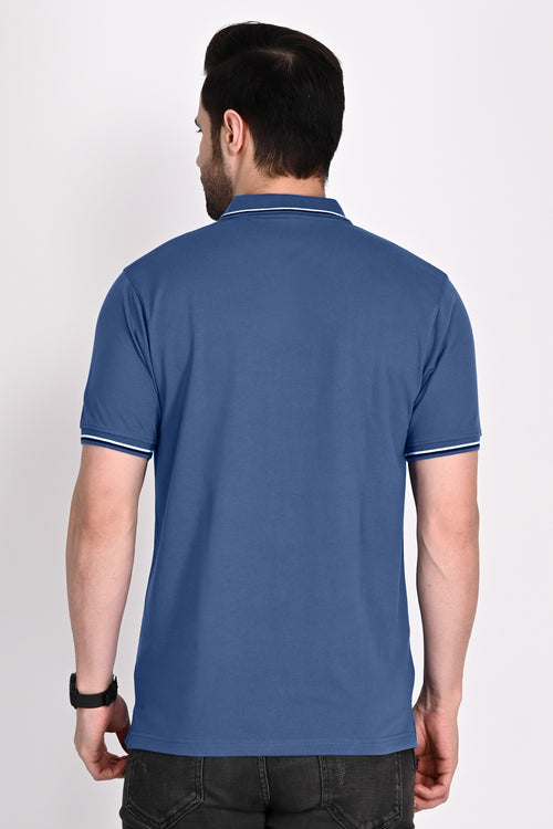 Mens Naval Blue Polo Tshirt