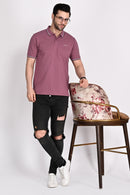 Mens Dusty Rose Polo Tshirt