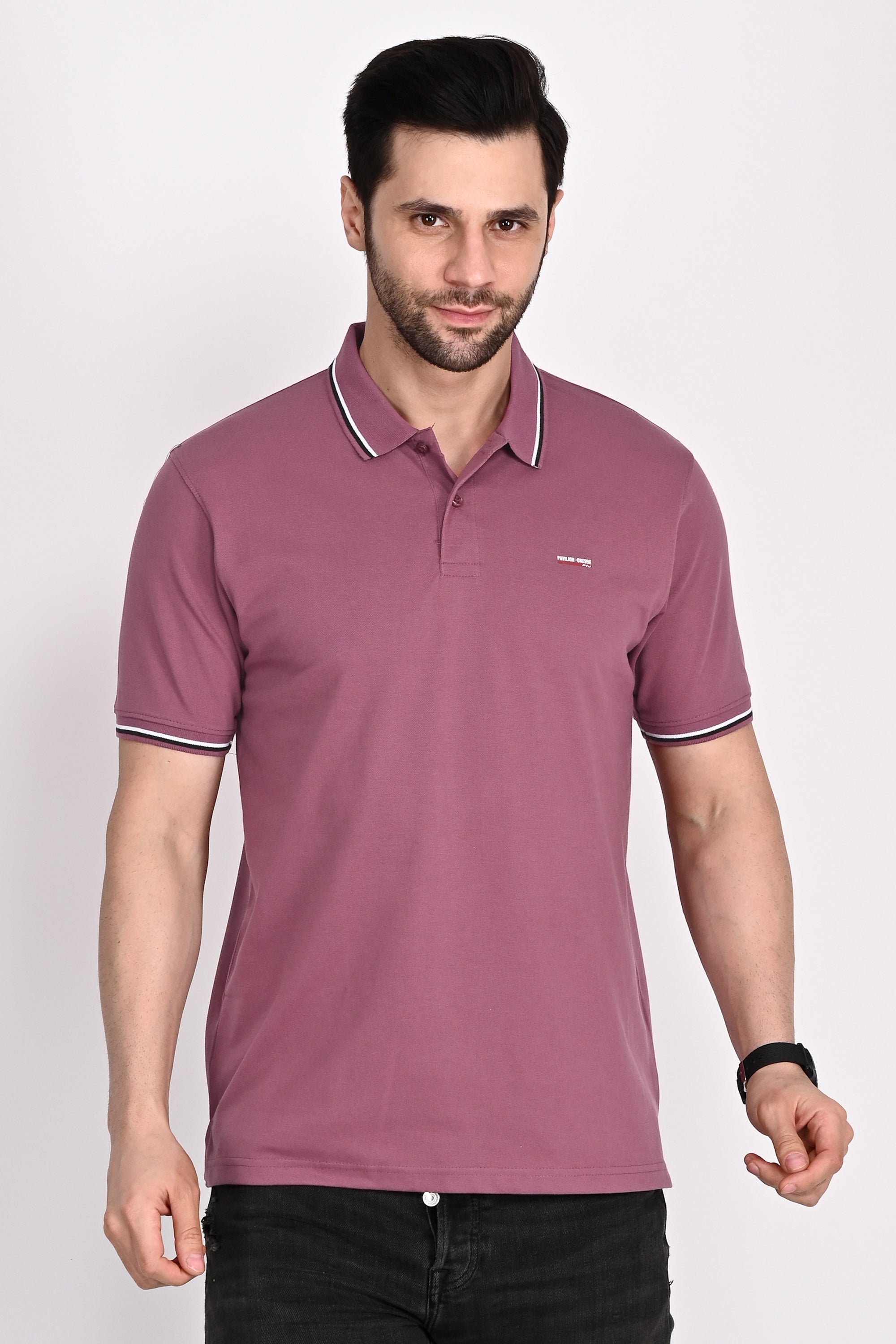 Mens Dusty Rose Polo Tshirt