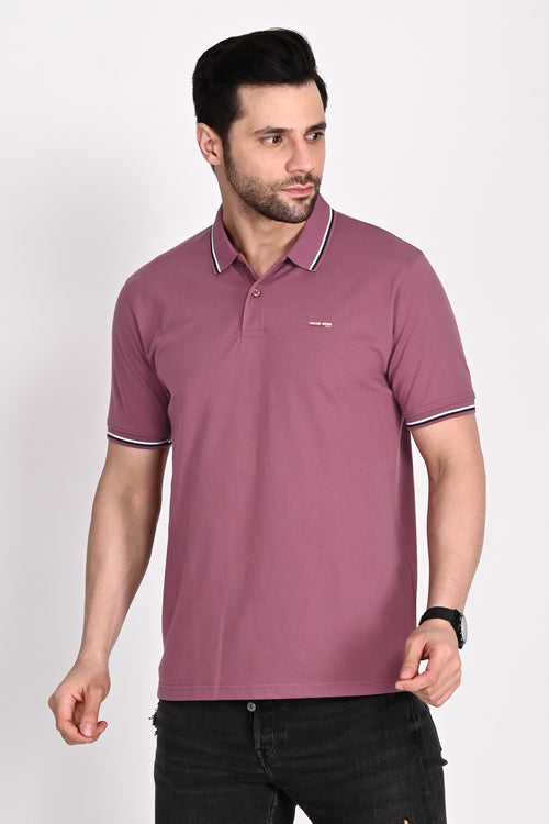Mens Dusty Rose Polo Tshirt