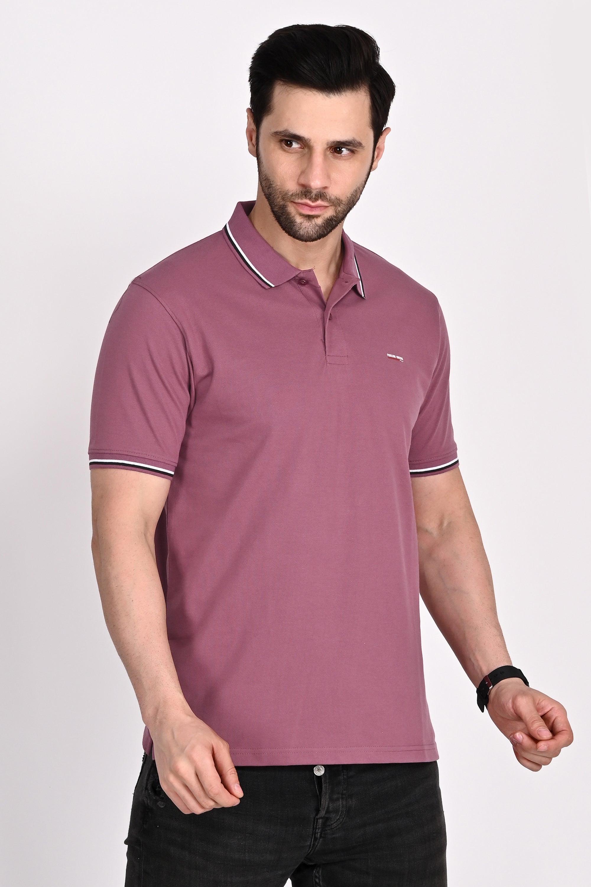 Mens Dusty Rose Polo Tshirt