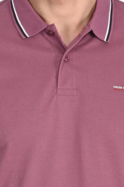 Mens Dusty Rose Polo Tshirt