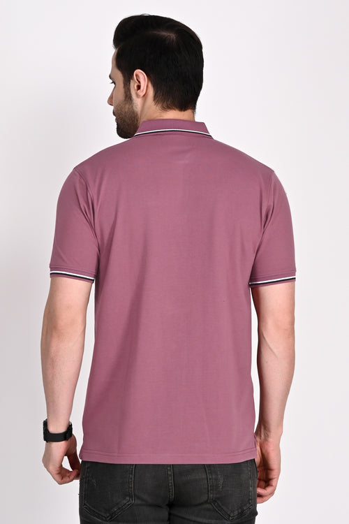 Mens Dusty Rose Polo Tshirt