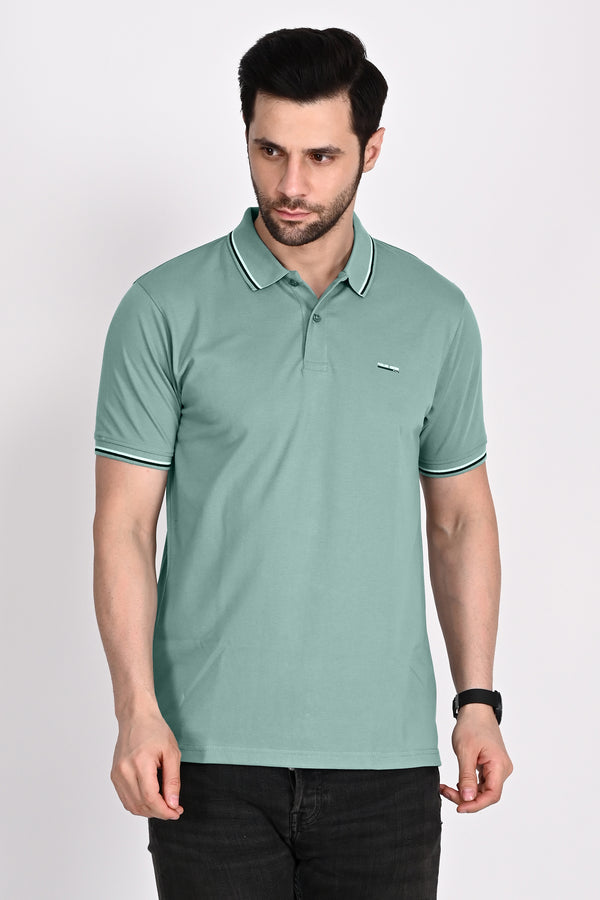Mens Opal Blue Polo Tshirt