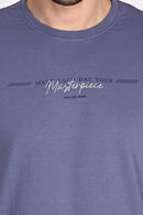 Everyday wear Solid Graphic Violet Tshirt