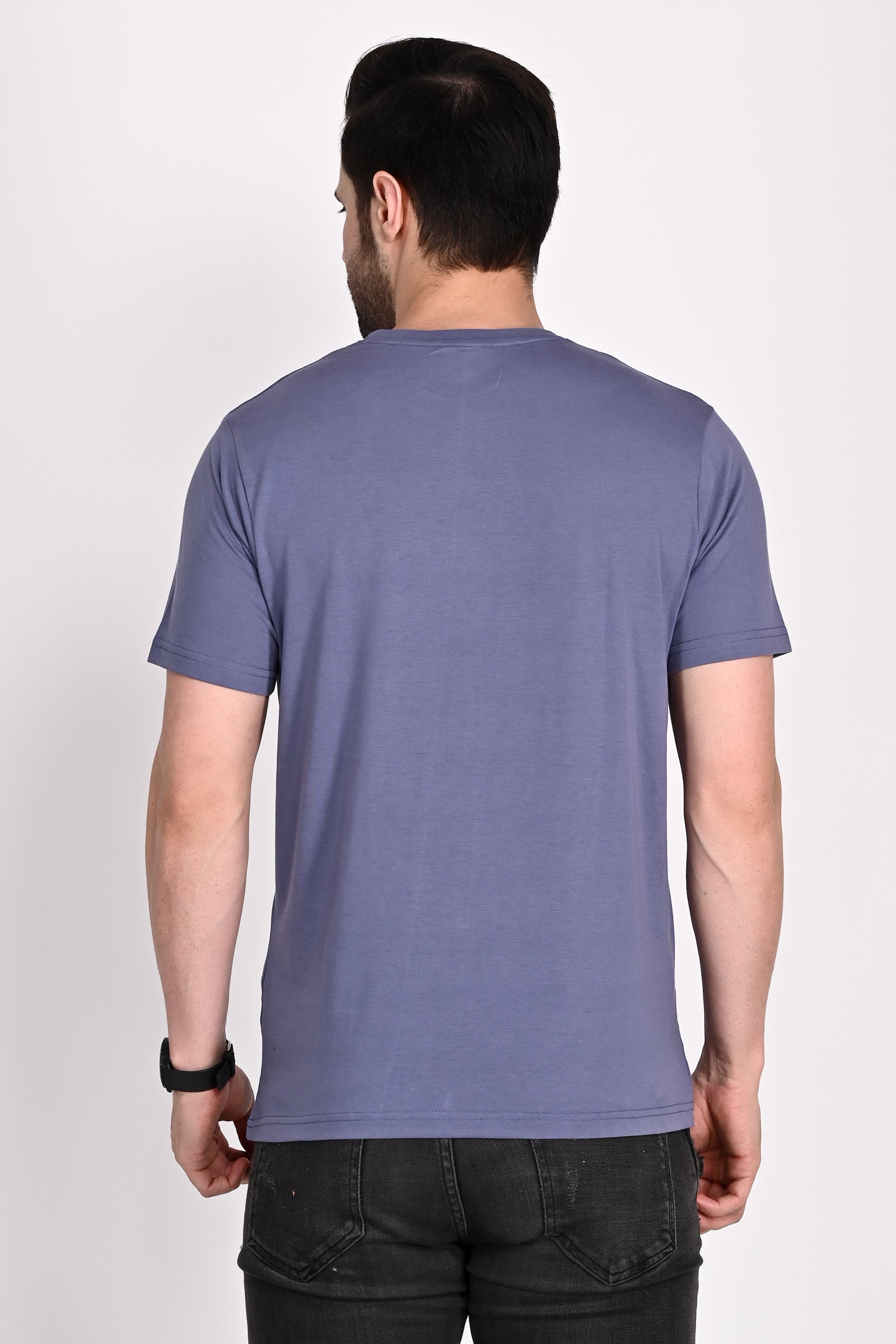 Everyday wear Solid Graphic Violet Tshirt