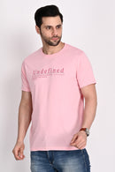 Everyday wear Solid Graphic Pink Tshirt