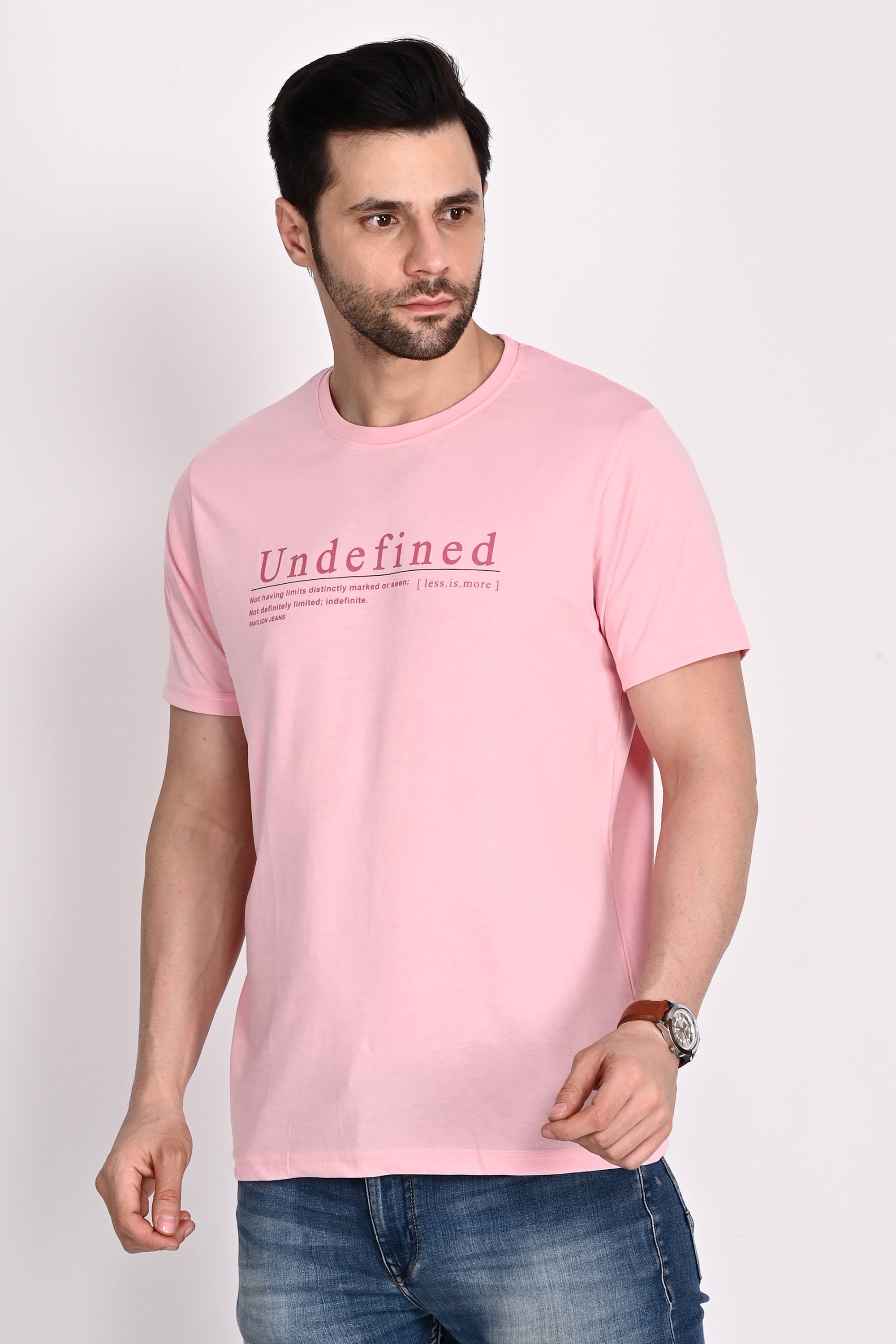Everyday wear Solid Graphic Pink Tshirt