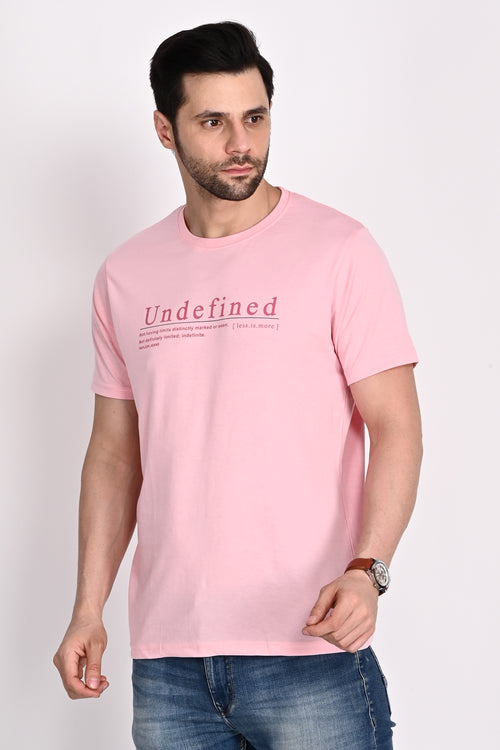 Everyday wear Solid Graphic Pink Tshirt