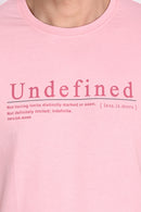 Everyday wear Solid Graphic Pink Tshirt