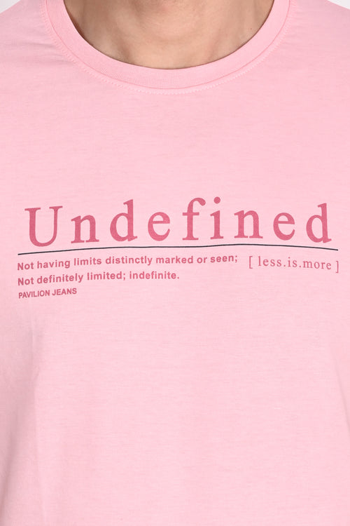Everyday wear Solid Graphic Pink Tshirt