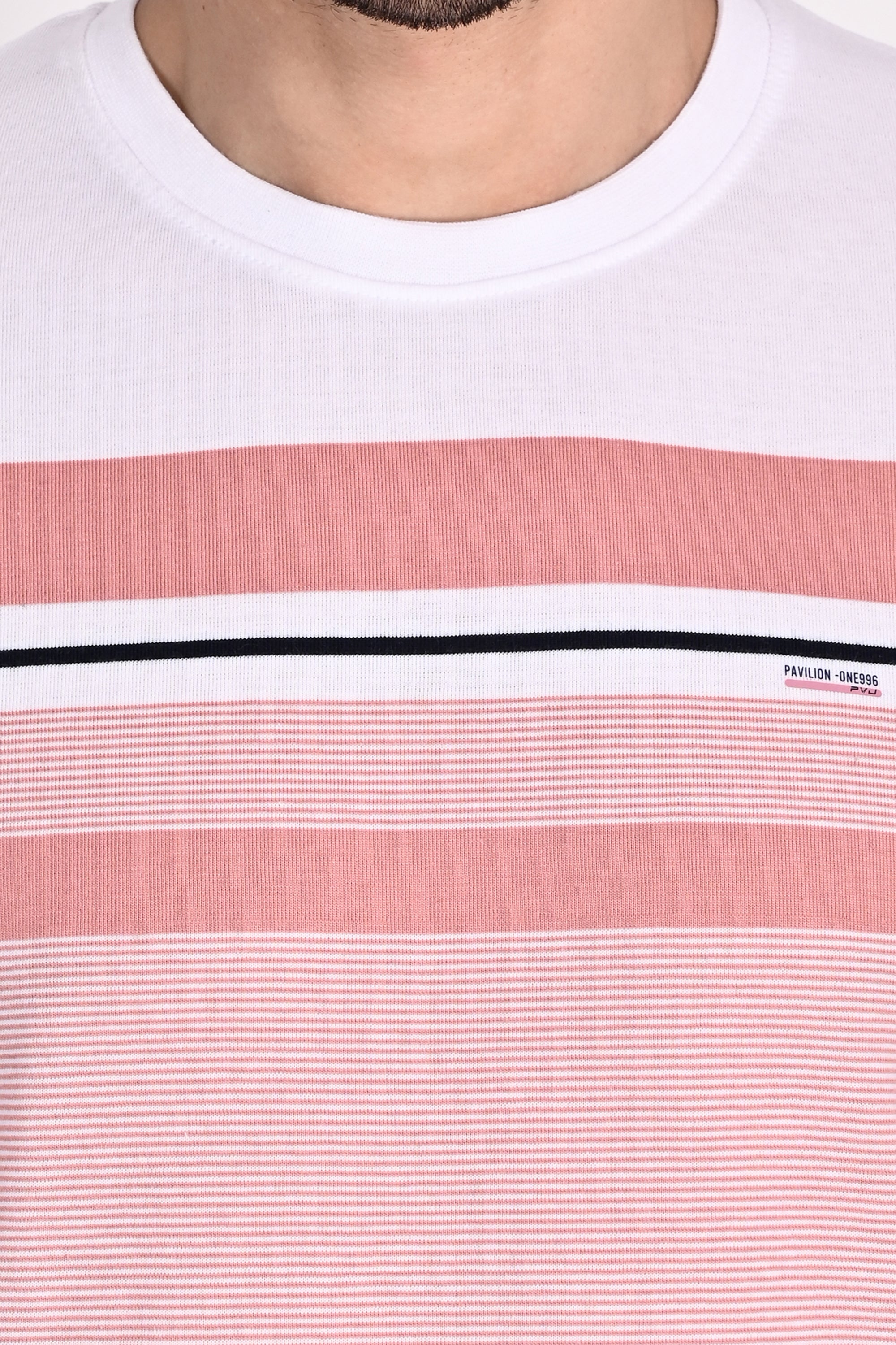 Pink-White Stripe Tshirt