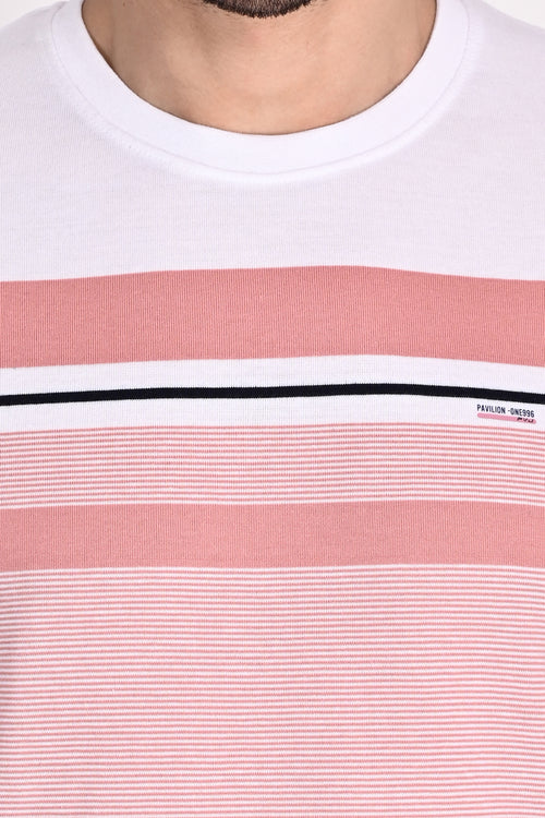 Pink-White Stripe Tshirt