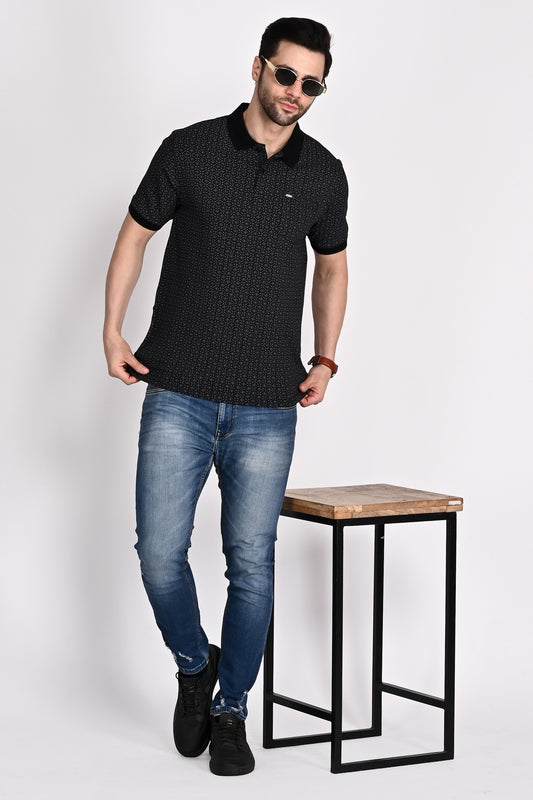 Regular Fit Printed Polo T-Shirt