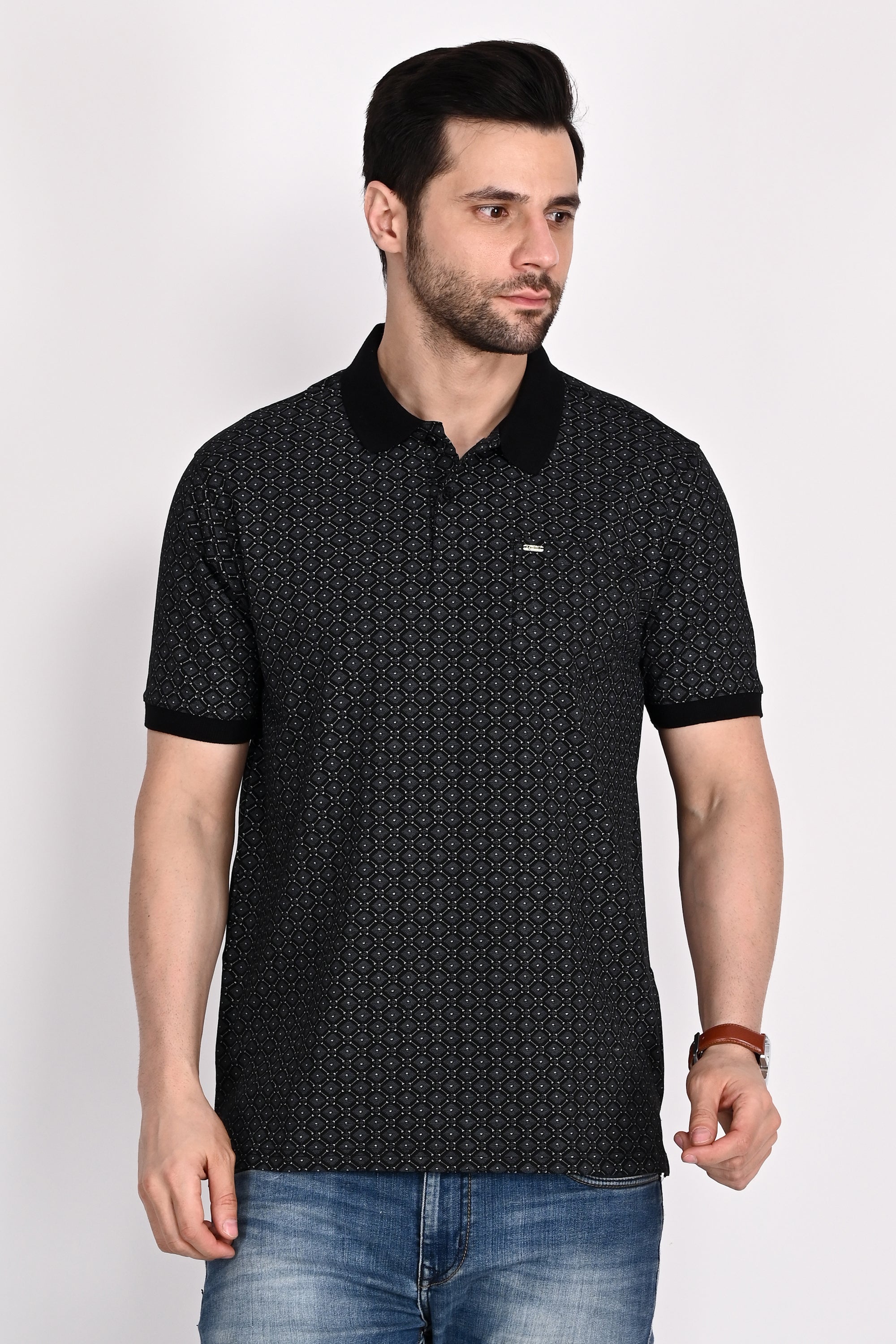 Regular Fit Printed Polo T-Shirt