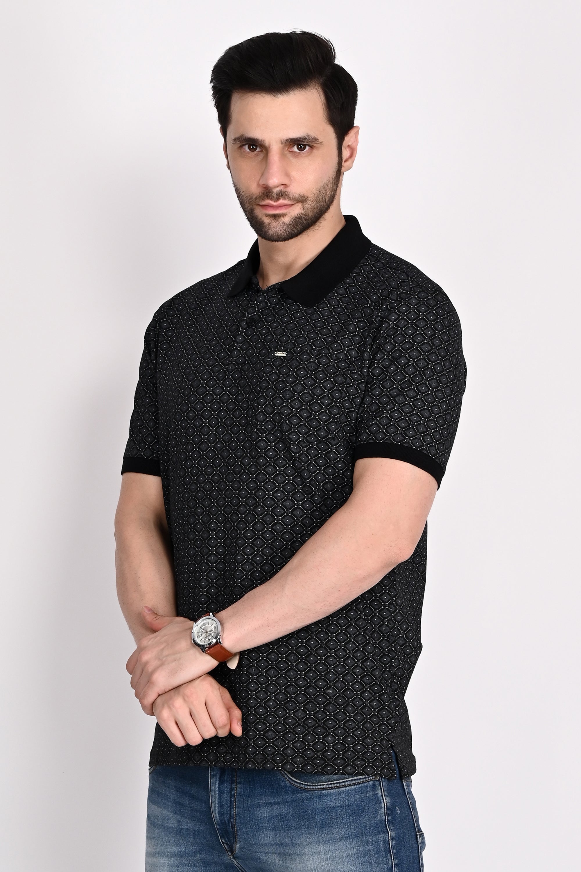 Regular Fit Printed Polo T-Shirt