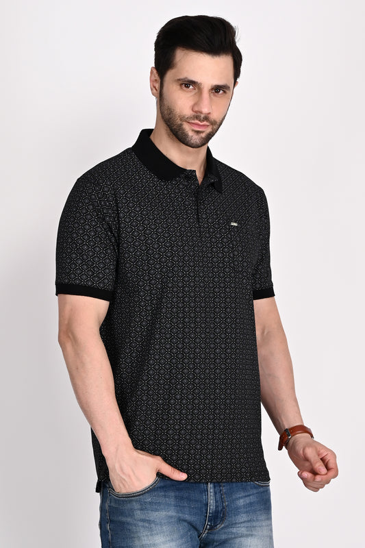 Regular Fit Printed Polo T-Shirt