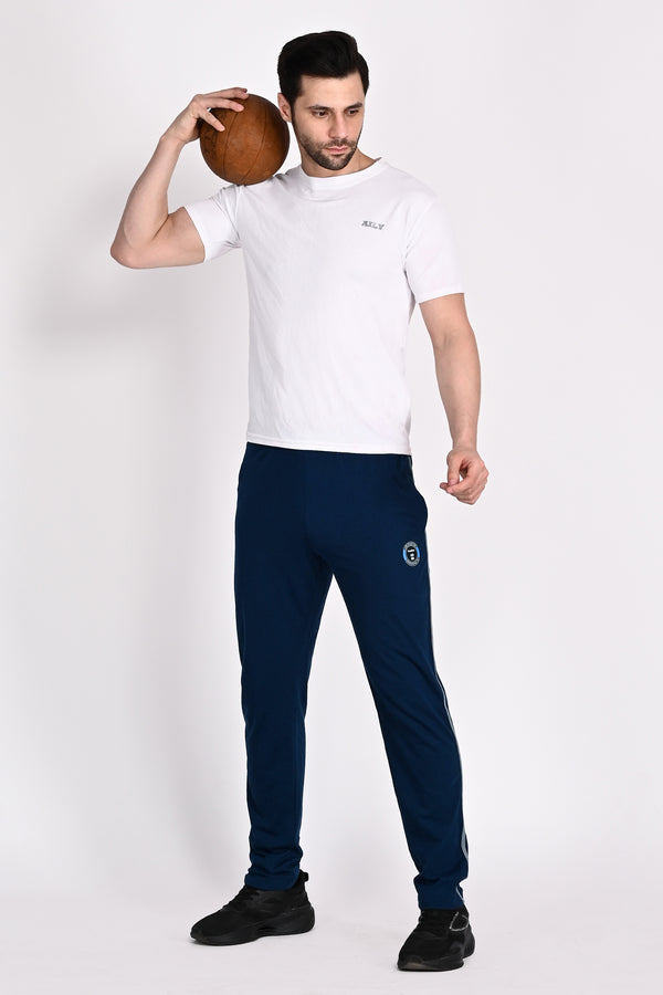 Mens Everyday Navy Melange Color Active Jogger Pant 