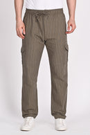 Men’s Khaki Green Stripe Trouser