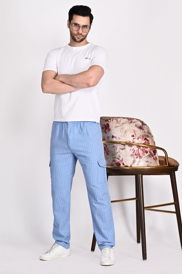 Men’s Ice Blue Cargo Trouser