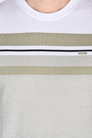Sage White Stripe Tshirt