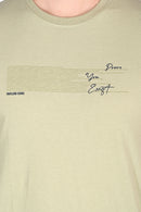 Everyday Wear Solid Graphic Pista Color Tshirt