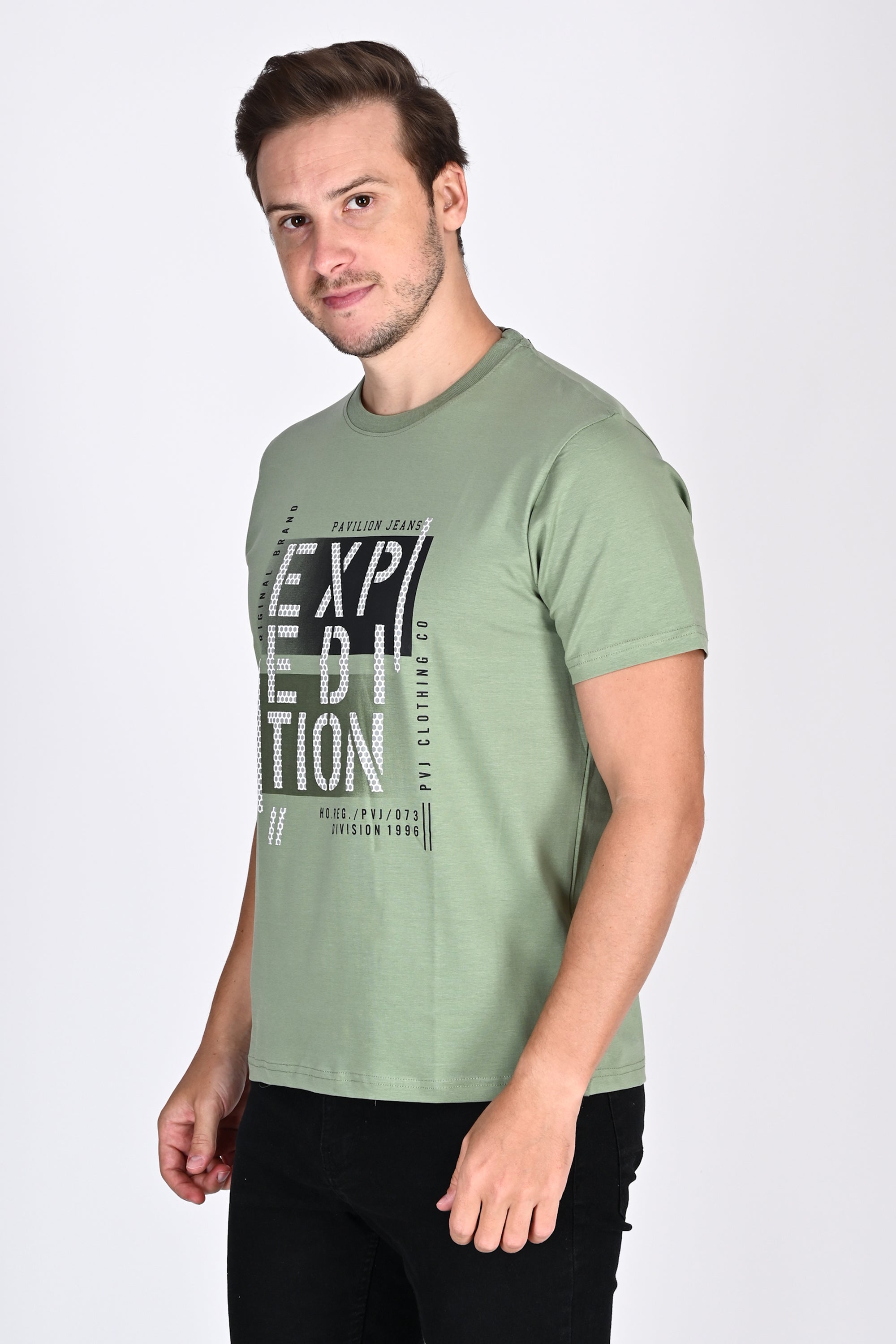 Moss Green Round Neck Tshirt