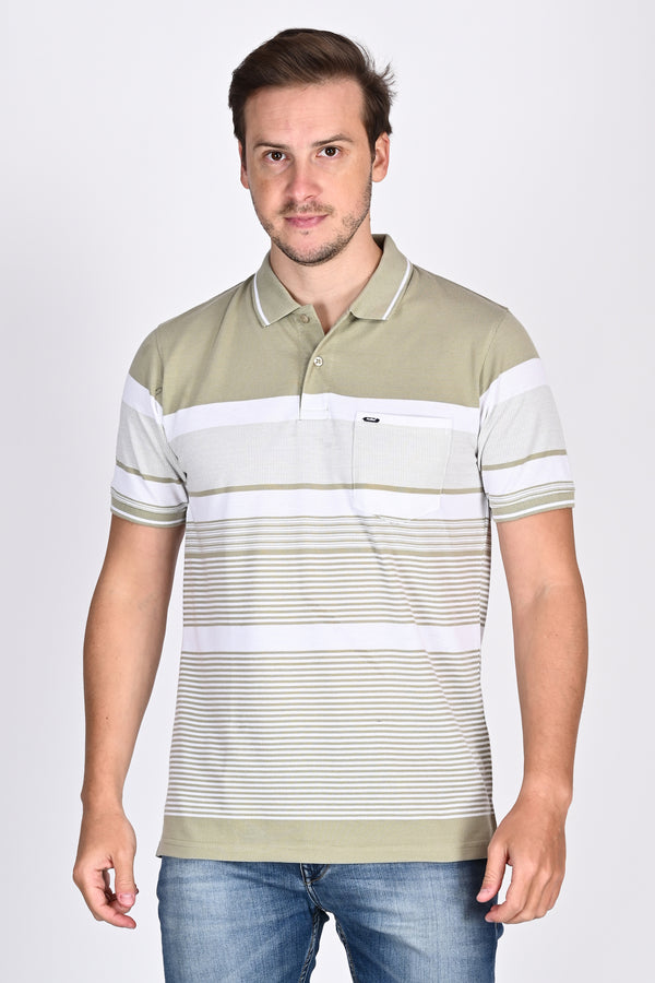 Mens Everyday Striped Polo Tshirt