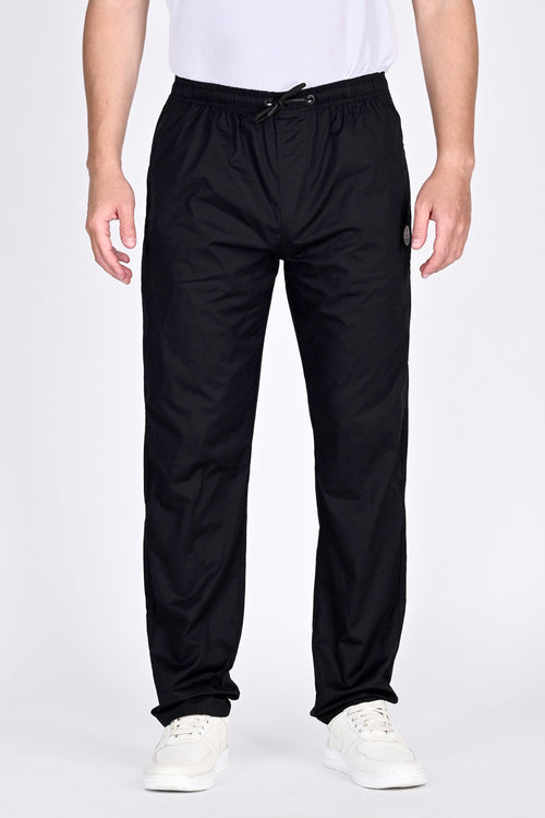 Mens Relaxed Fit Black Trouser