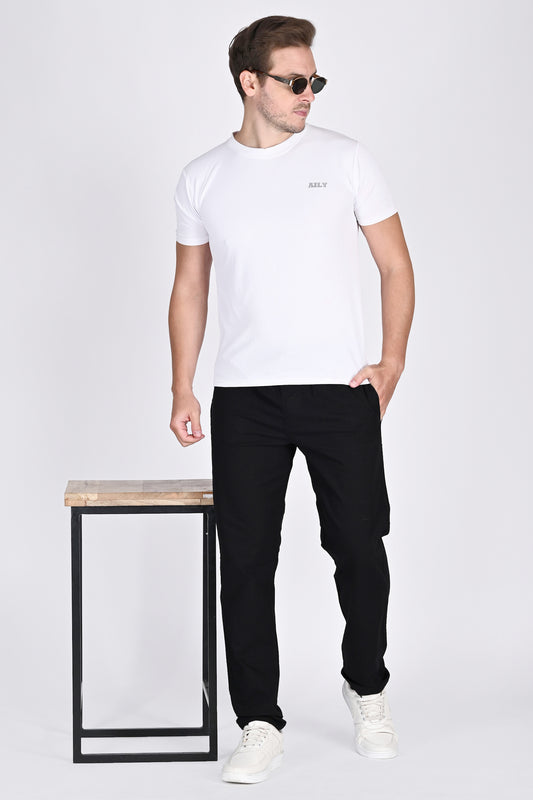 Mens Linen Black Trouser