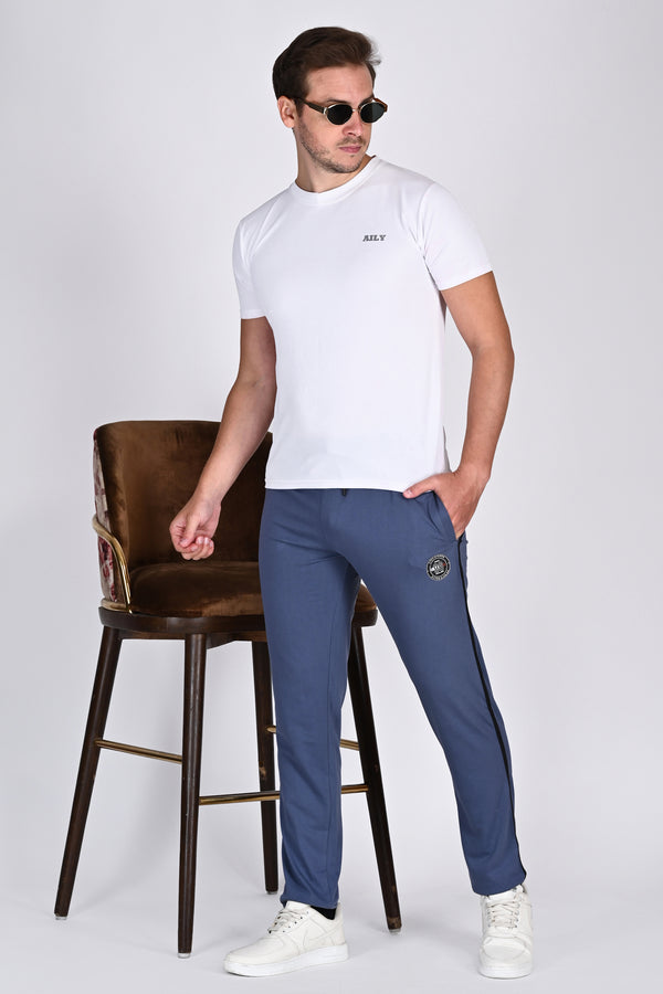 Mens Dusty Blue Color Active Joggers