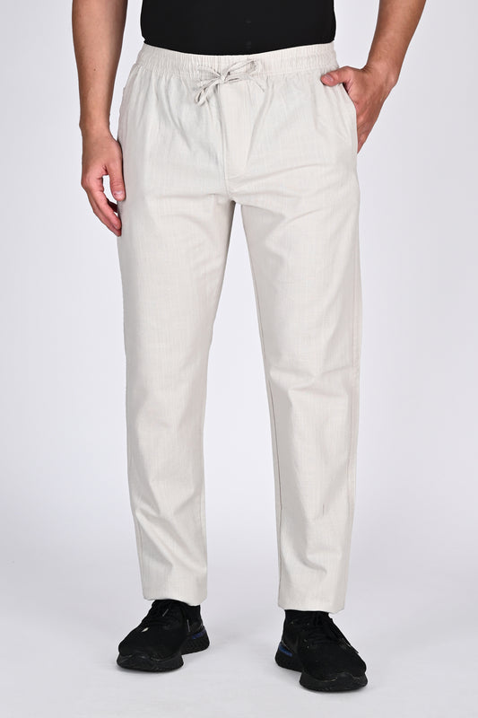 Mens Linen Trouser in Cream Color