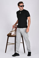 Mens Melange Grey Comfort Jogger