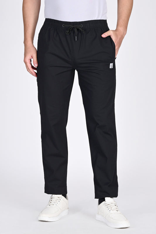 Mens Black Color Cotton Trouser