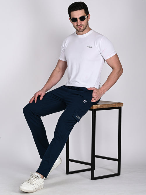 Mens Navy Color Joggers