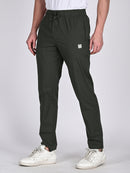 Mens Casual Cotton Dark Olive Color Trouser
