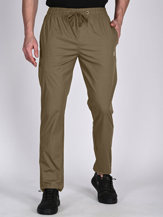 Mens Casual Cotton Trouser in Shadow Brown