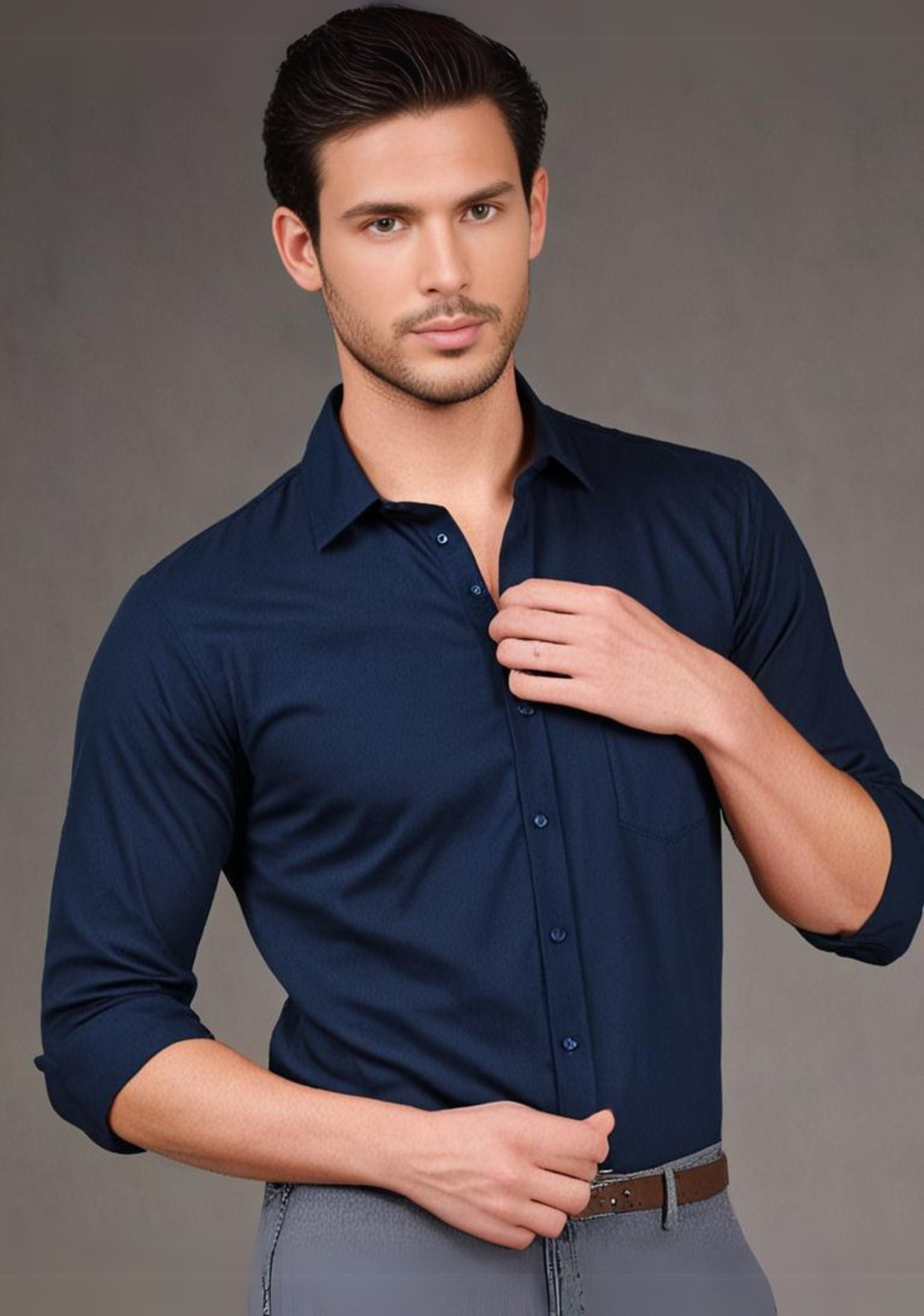 Dark Blue Plain Shirt