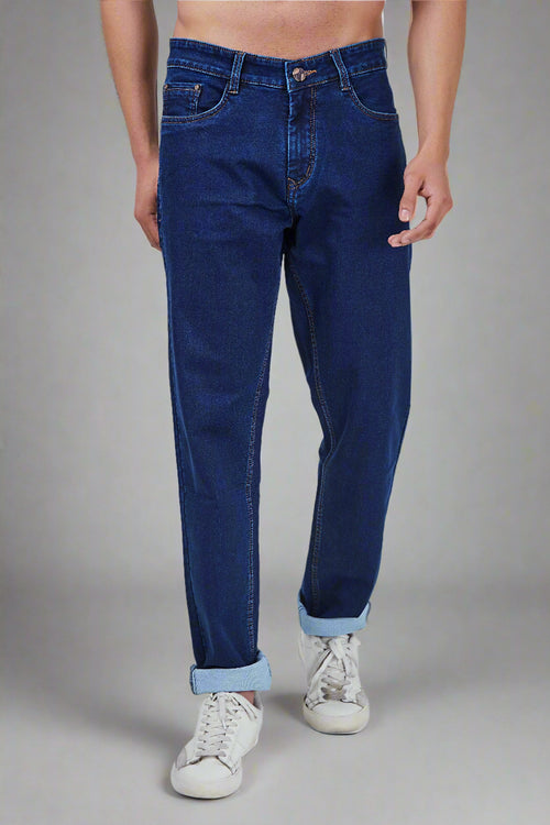 Plain Dark Blue Jeans