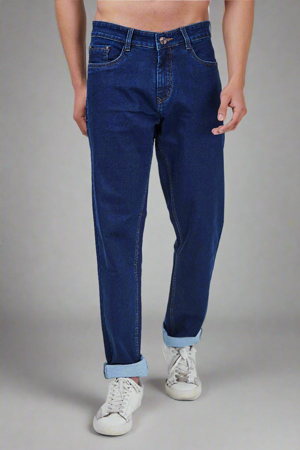 Plain Dark Blue Jeans
